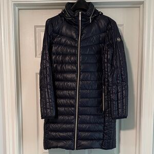 Michael Kors Dark Blue Puffer Coat